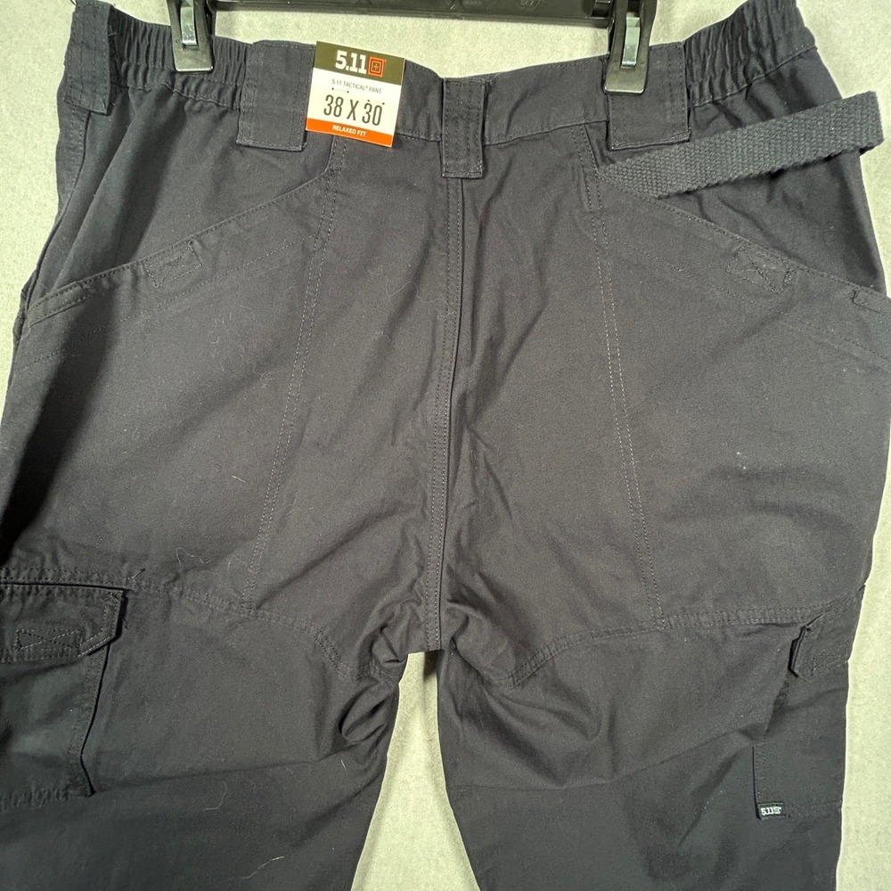 5.11 Tactical Pants Mens 38x30 Dark Navy Blue Solid Relaxed Fit Cargo Utility - Picture 9 of 12